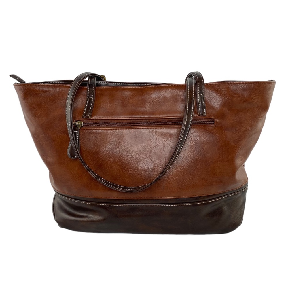 Stone Mountain 2 tone brown large tote bag - Picture 2 of 14